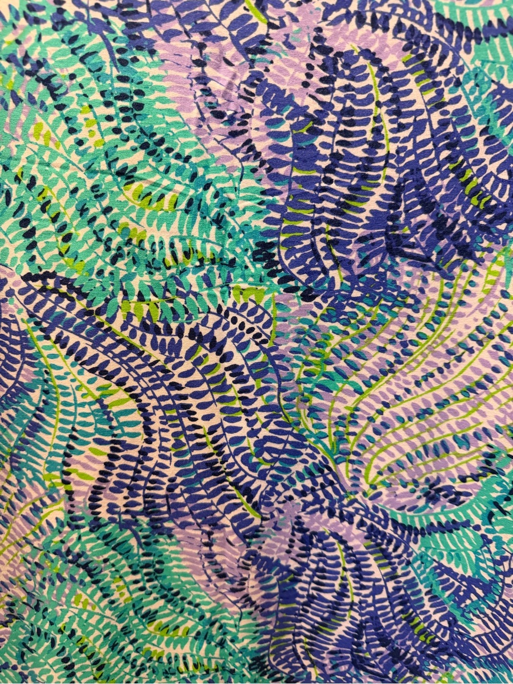 Lilly Pulitzer Blue, Aqua & Purple Printed Short-Sleeve Dress - Picture 3 of 5